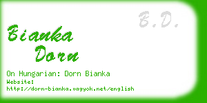 bianka dorn business card